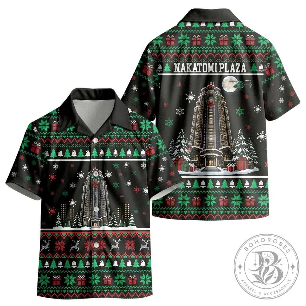 Nakatomi Plaza Christmas Party Ugly Sweater Style Kids Hawaiian Shirt 10 Nakatomi Plaza Christmas Party Ugly Sweater Style Kids Hawaiian Shirt