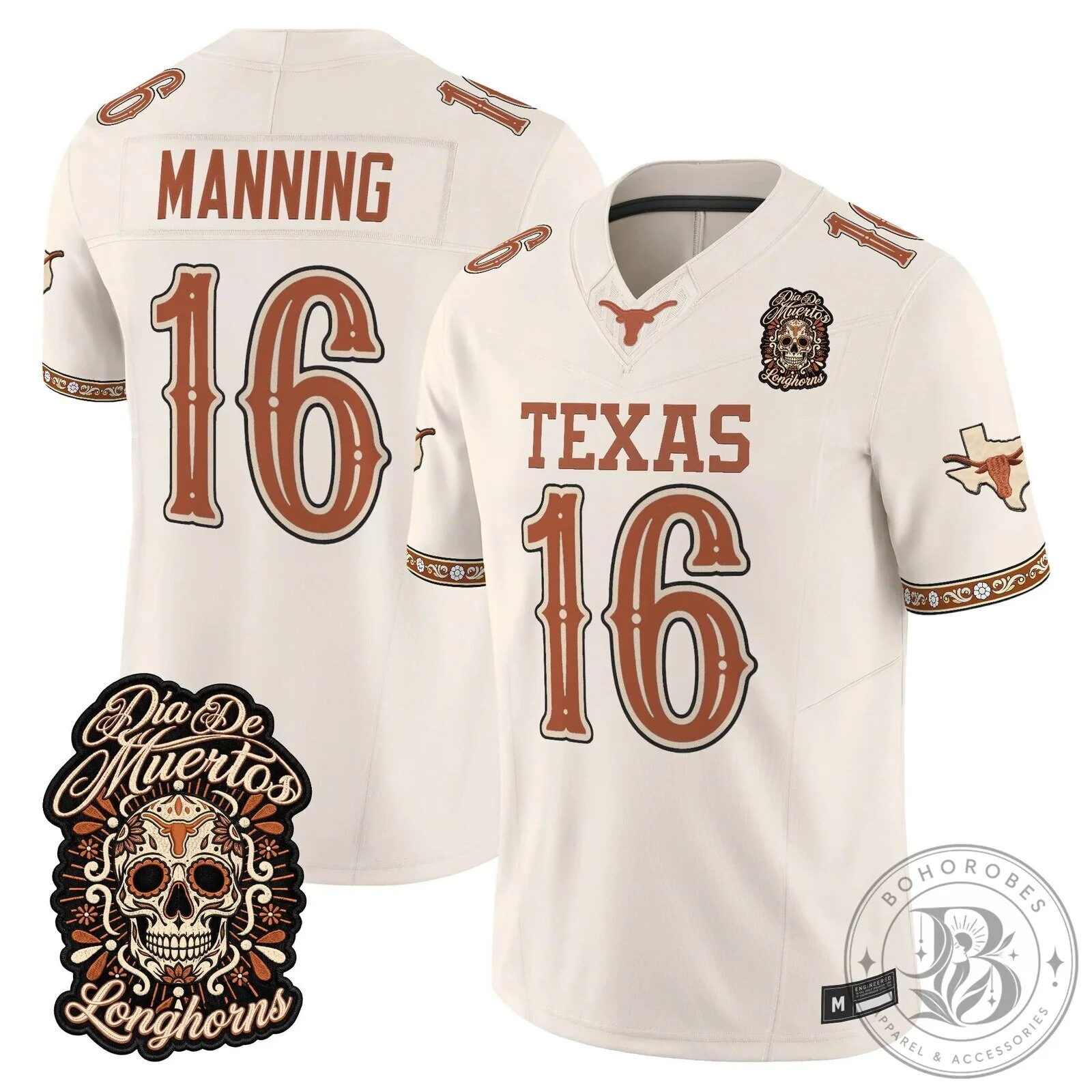 Texas Longhorns Dia de los Muertos Vapor Limited Football Jersey