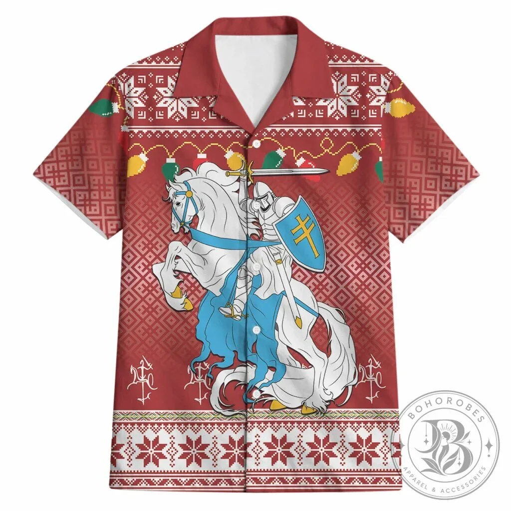 Linksmu Kaledu Lietuvos Christmas Vytis Knight Holiday Hawaiian Shirt