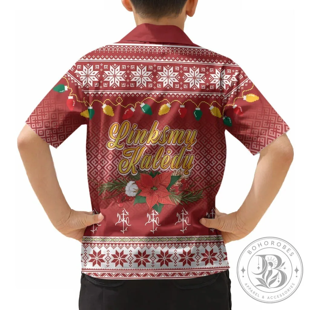Linksmu Kaledu Lietuvos Christmas Vytis Knight Holiday Hawaiian Shirt 15 Linksmu Kaledu Lietuvos Christmas Vytis Knight Holiday Hawaiian Shirt