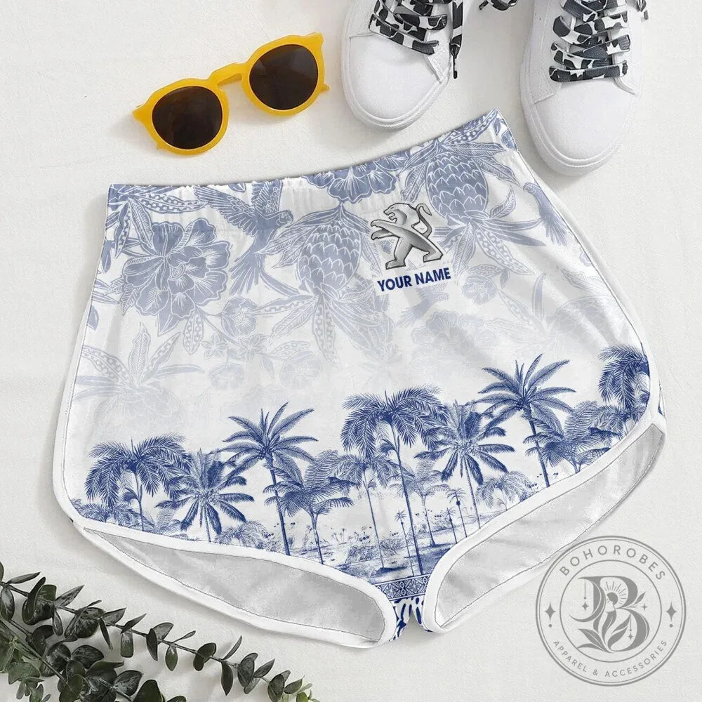 Peugeot Car Logo Tropical Palm Trees Custom Name Hawaiian Shirt 16 Peugeot Car Logo Tropical Palm Trees Custom Name Hawaiian Shirt