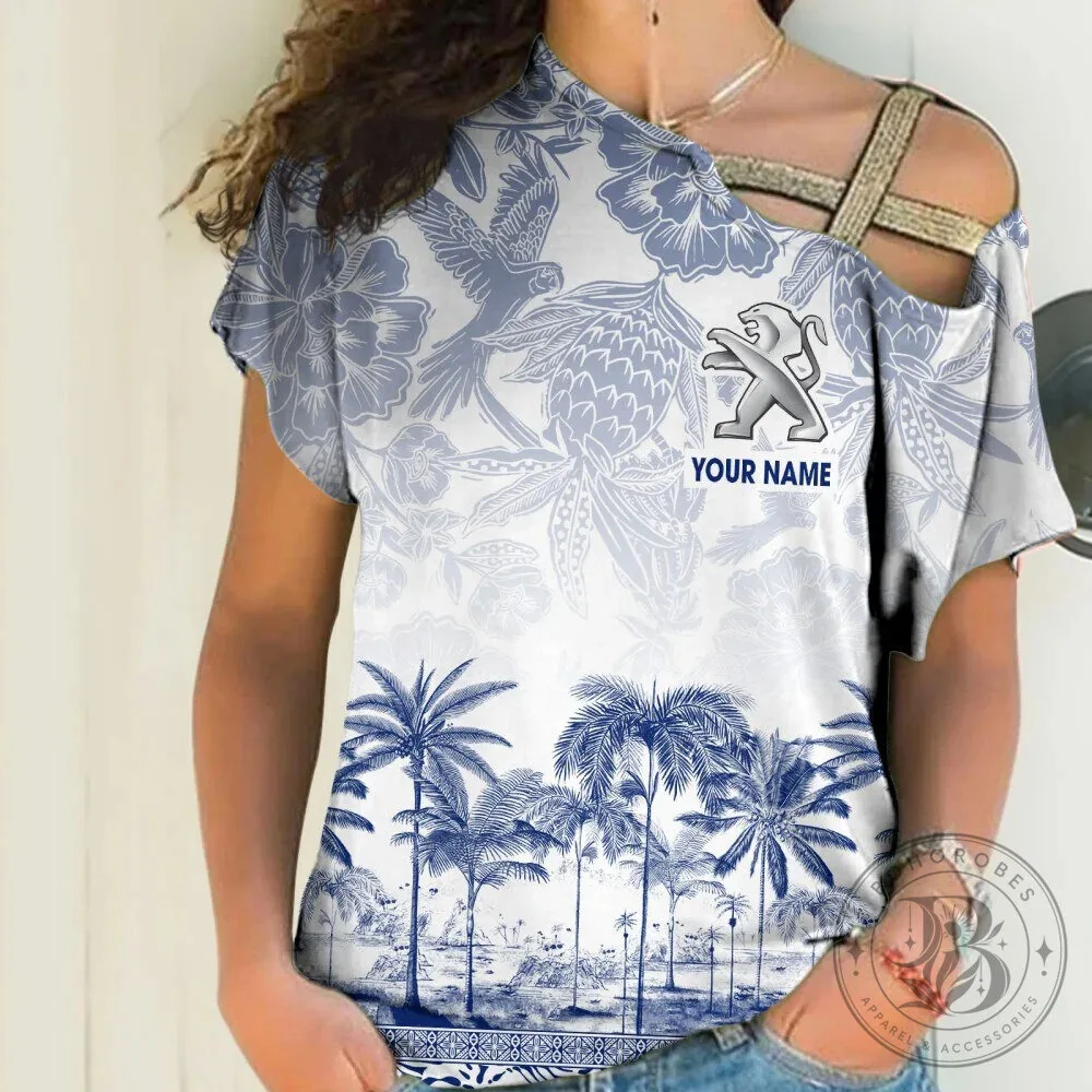 Peugeot Car Logo Tropical Palm Trees Custom Name Hawaiian Shirt 21 Peugeot Car Logo Tropical Palm Trees Custom Name Hawaiian Shirt